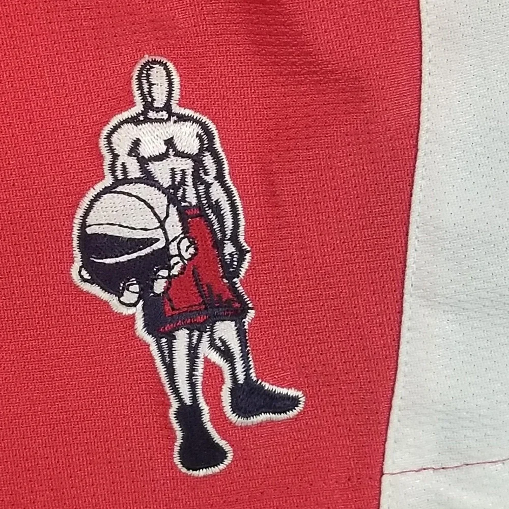 AND1 Reversible Shorts Mens 32 Red Navy Athletic Basketball Mesh Drawstring